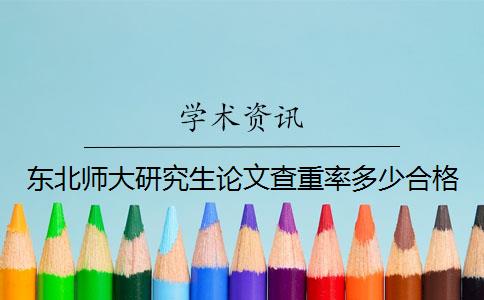 东北师大研究生论文查重率多少合格