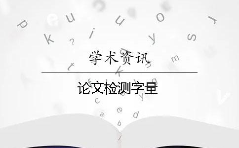 论文检测字量