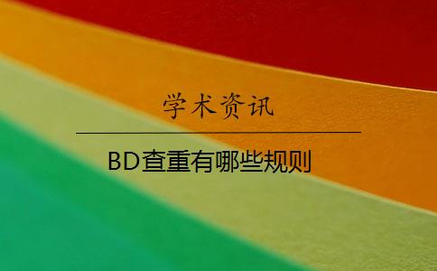 BD查重有哪些规则